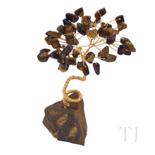Cargar imagen en el visor de la galería, Yellow Tiger's Eye Gemstone Small Tree with Base