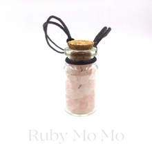 Load image into Gallery viewer, Rose Quartz Bottle Necklace