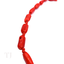 Cargar imagen en el visor de la galería, Red Coral Stick Stone Necklace