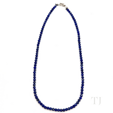 Load image into Gallery viewer, Lapis Lazuli 4 mm beads necklace with lobster clasp