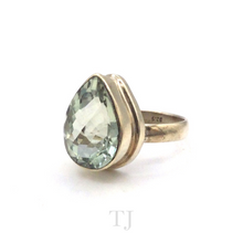 Load image into Gallery viewer, Green Amethyst Ring in Sterling Silver