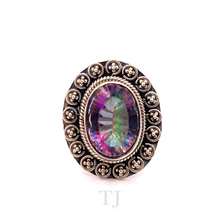 Cargar imagen en el visor de la galería, Mystic Topaz Oval Ring in Sterling Silver