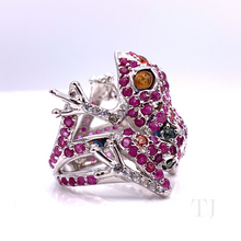Load image into Gallery viewer, Ruby Sterling Silver Ring in Frog Shape