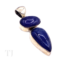 Load image into Gallery viewer, Tanzanite Oval & Tear Drop Pendant in Sterling Silver