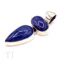 Load image into Gallery viewer, Tanzanite Oval & Tear Drop Pendant in Sterling Silver
