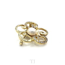 Load image into Gallery viewer, Pearl Brooch in Sterling Silver (Gold Coated)