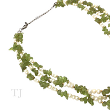 Load image into Gallery viewer, Peridot Chip & Pearl 3 Layered Necklace