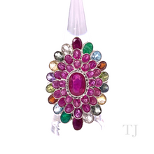 Load image into Gallery viewer, Multi Gemstones 4 Layered Ring in Sterling Silver