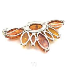 Load image into Gallery viewer, Closer view of Amber brooch