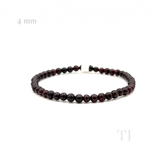 将图片加载到图库查看器,Garnet 4 mm bead size (natural color) bracelet with elastic string