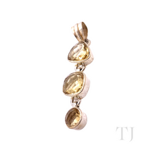 将图片加载到图库查看器,925 纯银黄水晶吊坠