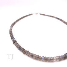Load image into Gallery viewer, Labradorite Faceted Small Chip Necklace in Sterling Silver