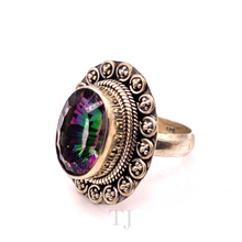 Cargar imagen en el visor de la galería, Mystic Topaz Oval Ring in Sterling Silver