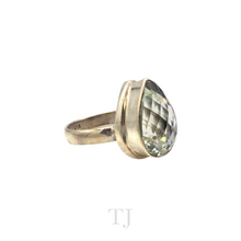 Load image into Gallery viewer, Green Amethyst Ring in Sterling Silver