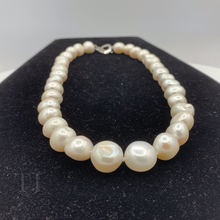 Load image into Gallery viewer, Freshwater Baroque Pearl Necklace with metal heart clasp