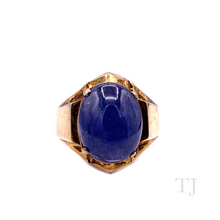Load image into Gallery viewer, Burmese Sapphire Cabochon in Copper Ring