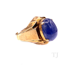 Load image into Gallery viewer, Burmese Sapphire Cabochon in Copper Ring