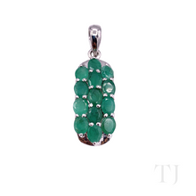 Load image into Gallery viewer, Emerald Triple Line Jewelry Set