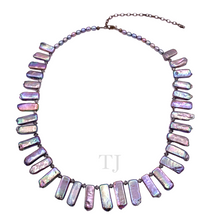 Load image into Gallery viewer, Multi Colored Pearl Stick Necklace in Sterling Silver