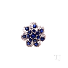 Load image into Gallery viewer, Sapphire Floral Ring in Sterling Silver