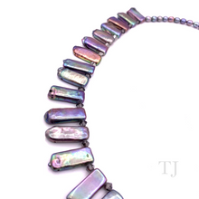 Load image into Gallery viewer, Multi Colored Pearl Stick Necklace in Sterling Silver