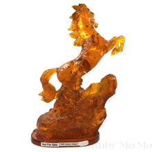 Cargar imagen en el visor de la galería, Right side view of Amber Horse Carving Statue