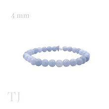Cargar imagen en el visor de la galería, Angelite 4 mm bead sized bracelet