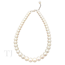 Load image into Gallery viewer, Freshwater Round Pearl Necklace in Sterling Silver