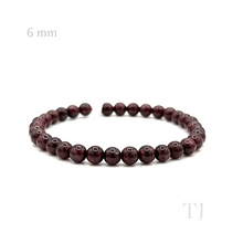 将图片加载到图库查看器,Garnet 6 mm bracelet (natural color) with elastic string