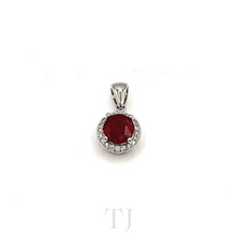 Load image into Gallery viewer, Ruby pendant in sterling silver
