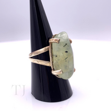 Load image into Gallery viewer, Prehnite Stone Ring in Sterling Silver
