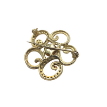 Load image into Gallery viewer, pearl brooch in sterling silver gold coated