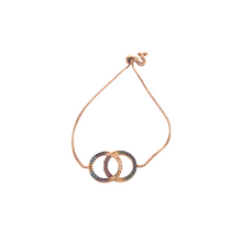 Load image into Gallery viewer, Sterling Silver bracelet with Pink gold