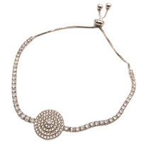 Cargar imagen en el visor de la galería, Sterling Silver Bracelet With Diamonds