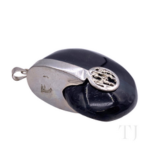 Cargar imagen en el visor de la galería, Blue Tiger's Eye Stone Pendant in sterling silver setting