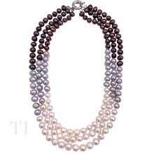 Load image into Gallery viewer, Multi Colored Freshwater Pearl Layered Necklace