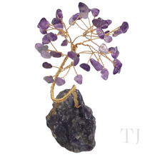 Cargar imagen en el visor de la galería, Top view of Amethyst Tree of Life with Amethyst Base