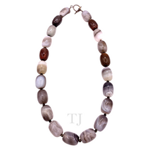 Load image into Gallery viewer, Botswana Agate Tube Stone Necklace
