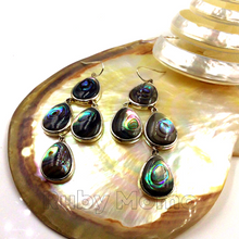 Загрузить изображение в средство просмотра галереи, Mother of Pearl Oval Shape Hanging Earrings in Sterling Silver