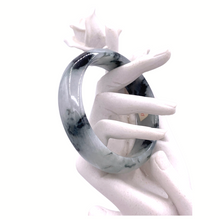 Load image into Gallery viewer, Burmese White Jade Bangle Bracelet
