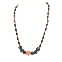 Load image into Gallery viewer, Multi- Color Tourmaline Necklace with jade circle pendant