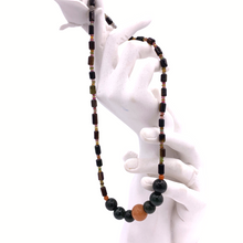 Load image into Gallery viewer, Multi- Color Tourmaline Necklace with jade circle pendant
