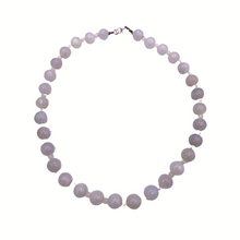 Cargar imagen en el visor de la galería, Burmese Lavender Jade bead necklace with lobster clasp