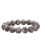 Load image into Gallery viewer, Tourmalated Quartz Bead Bracelet