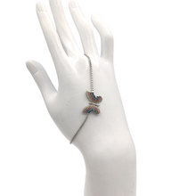 Load image into Gallery viewer, Sterling silver Bracelet with butterfly Charm