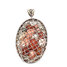 Load image into Gallery viewer, Coral pendant in sterling silver