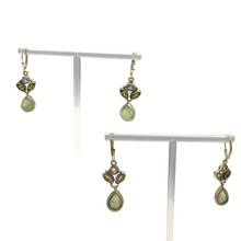 Load image into Gallery viewer, Peridot earring in sterling silver