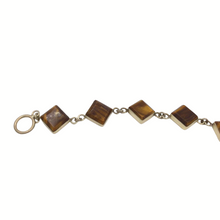 Load image into Gallery viewer, Yellow tiger's eye bracelet in sterling silver