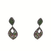 Cargar imagen en el visor de la galería, Multi gemstones earring in sterling silver