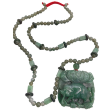 Load image into Gallery viewer, Burmese jade Necklace with Dragon Head Pendant